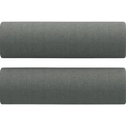 vidaXL Zierkissen 2 Stk. Dunkelgrau Ø15x50 cm Stoff