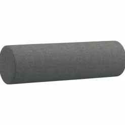 vidaXL Zierkissen 2 Stk. Dunkelgrau Ø15x50 cm Stoff