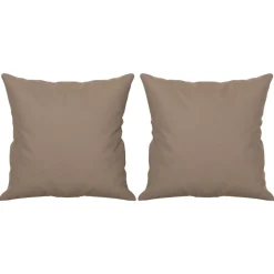 vidaXL Zierkissen 2 Stk. Taupe 40x40 cm Mikrofasergewebe