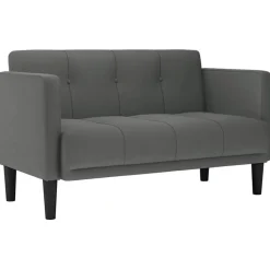 vidaXL Zweisitzer-Sofa Dunkelgrau 111 cm Stoff