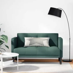 vidaXL Zweisitzer-Sofa Dunkelgrün 111 cm Stoff
