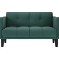 vidaXL Zweisitzer-Sofa Dunkelgrün 111 cm Stoff