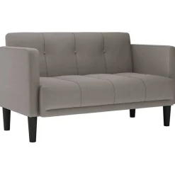 vidaXL Zweisitzer-Sofa Taupe 111 cm Stoff