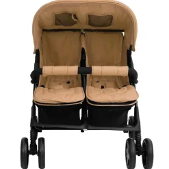 vidaXL Zwillingskinderwagen Taupe Stahl