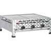 vidXL Gastro-Gasgrill 3 Flammen Edelstahl Silbern